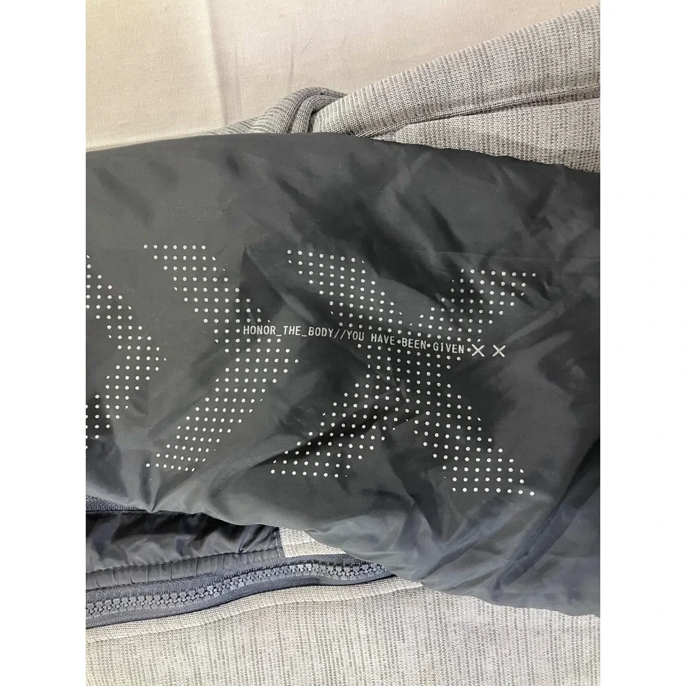 Kids Reebok Bomber‎ Jacket Gray Black Full Zip Athletic Track Jacket L 14 16